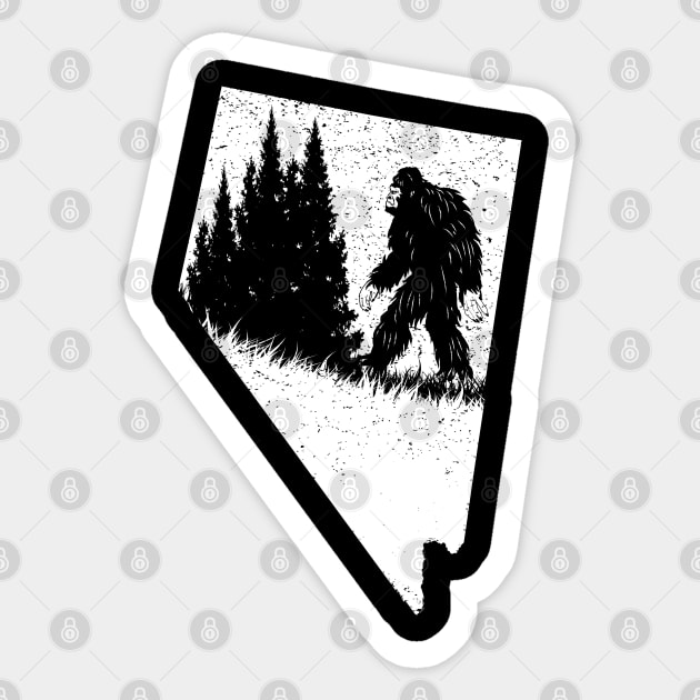 Nevada Bigfoot Sticker by Tesszero